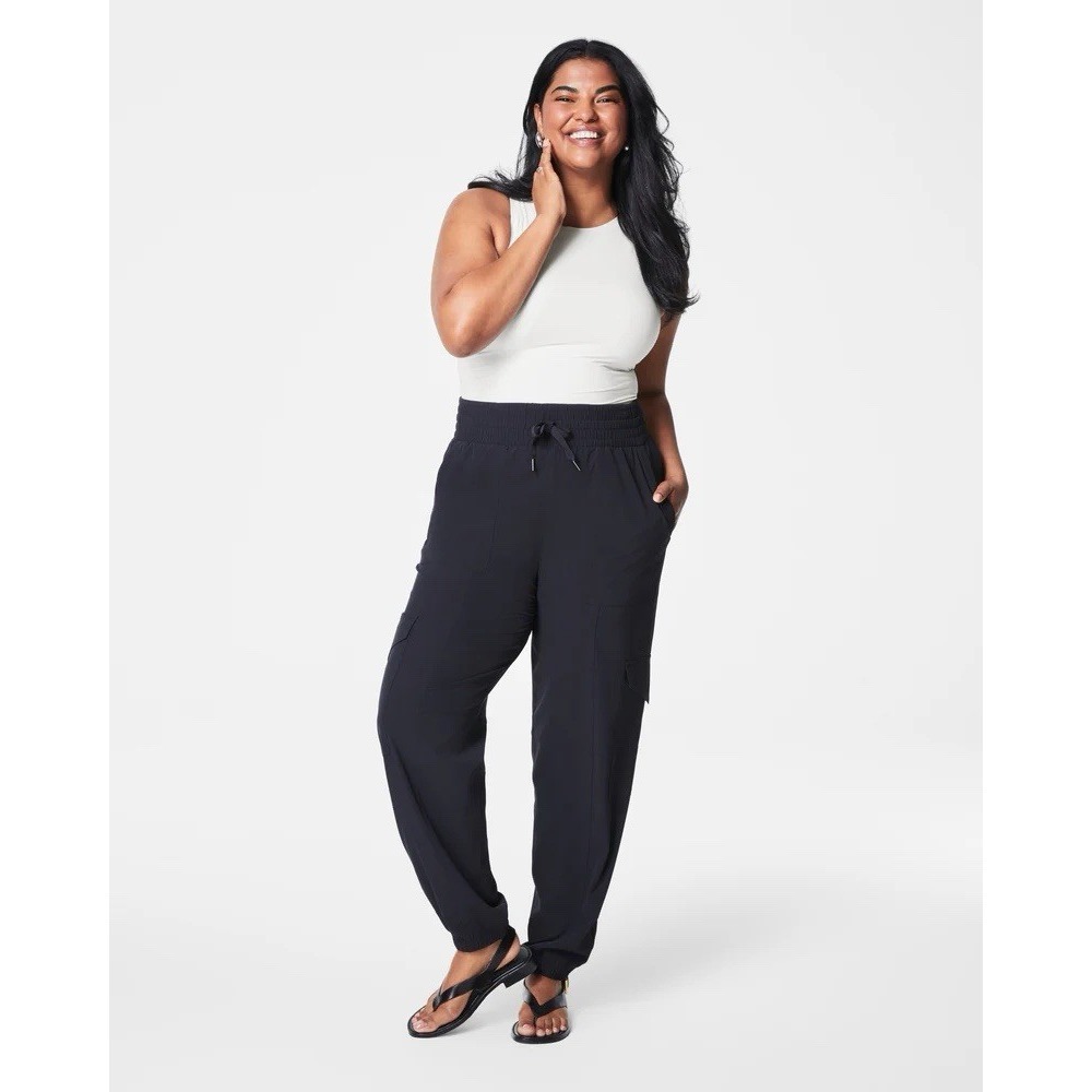 Spanx On the Move Cargo Joggers XS Black NWT